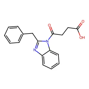 4-(2-Benzylbenzimidazol-1-yl)-4-oxobutanoic acid structure