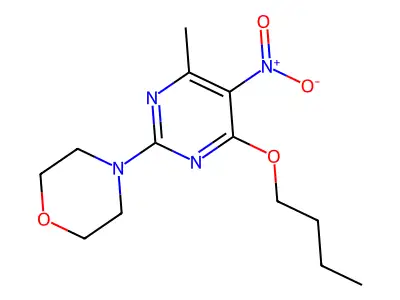 4-(4-Butoxy-6-methyl-5-nitropyrimidin-2-yl)morpholine structure