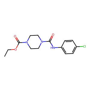 Ethyl 4-((4-chlorophenyl)carbamoyl)piperazine-1-carboxylate structure