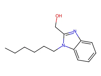 (1-hexyl-1H-benzimidazol-2-yl)methanol structure
