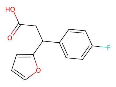 3-(4-Fluorophenyl)-3-(furan-2-yl)propanoic acid structure