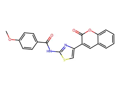 4-methoxy-N-(4-(2-oxo-2H-chromen-3-yl)thiazol-2-yl)benzamide structure