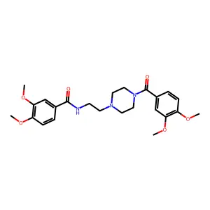 N-[2-[4-(3,4-dimethoxybenzoyl)piperazin-1-yl]ethyl]-3,4-dimethoxybenzamide structure