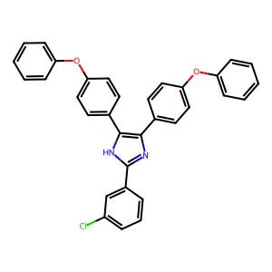 2-(3-chlorophenyl)-4,5-bis(4-phenoxyphenyl)-1H-imidazole structure