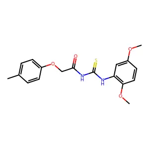 N-[(2,5-dimethoxyphenyl)carbamothioyl]-2-(4-methylphenoxy)acetamide structure