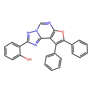 2-(8,9-Diphenylfuro[3,2-e][1,2,4]triazolo[1,5-c]pyrimidin-2-yl)phenol structure
