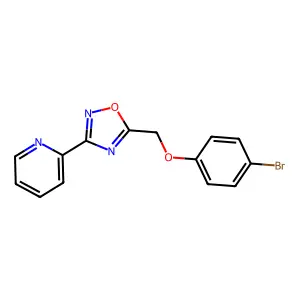 5-[(4-Bromophenoxy)methyl]-3-pyridin-2-yl-1,2,4-oxadiazole structure