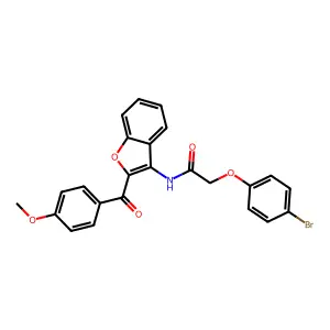 2-(4-bromophenoxy)-N-[2-(4-methoxybenzoyl)-1-benzofuran-3-yl]acetamide structure