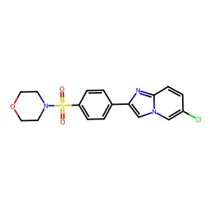 4-[4-(6-Chloroimidazo[1,2-a]pyridin-2-yl)phenyl]sulfonylmorpholine structure