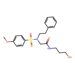 N-(3-Hydroxy-propyl)-2-[(4-methoxy-benzenesulfonyl)-phenethyl-amino]-acetamide structure