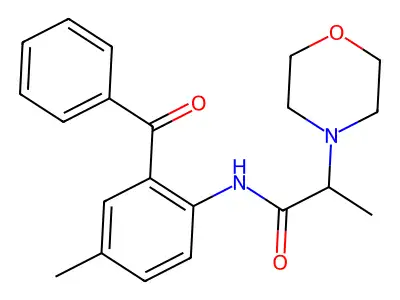 N-(2-benzoyl-4-methylphenyl)-2-morpholin-4-ylpropanamide structure