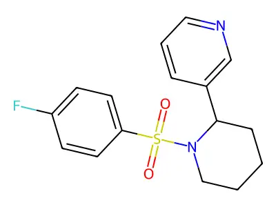 3-[1-(4-Fluorophenyl)sulfonylpiperidin-2-yl]pyridine structure