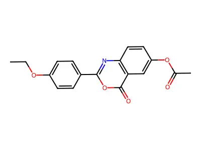 [2-(4-Ethoxyphenyl)-4-oxo-3,1-benzoxazin-6-yl] acetate structure