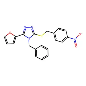 4-Benzyl-3-(furan-2-yl)-5-[(4-nitrophenyl)methylsulfanyl]-1,2,4-triazole structure