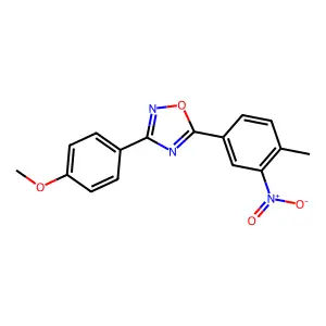 3-(4-Methoxyphenyl)-5-(4-methyl-3-nitrophenyl)-1,2,4-oxadiazole structure