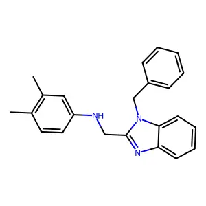 N-[(1-benzylbenzimidazol-2-yl)methyl]-3,4-dimethylaniline structure