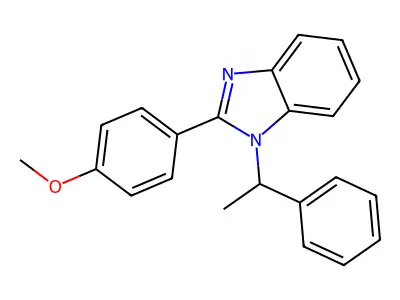 2-(4-Methoxyphenyl)-1-(1-phenylethyl)benzimidazole structure