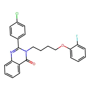 2-(4-Chlorophenyl)-3-[4-(2-fluorophenoxy)butyl]quinazolin-4-one structure