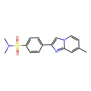 N,N-dimethyl-4-(7-methylimidazo[1,2-a]pyridin-2-yl)benzenesulfonamide structure