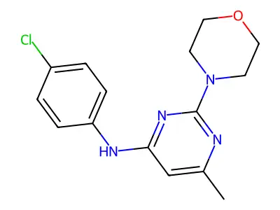 N-(4-chlorophenyl)-6-methyl-2-morpholin-4-ylpyrimidin-4-amine structure