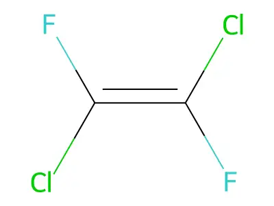 (E)-1,2-dichloro-1,2-difluoroethene structure