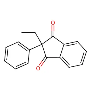 2-Ethyl-2-phenyl-1H-indene-1,3(2H)-dione structure