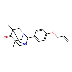 2-(4-(Allyloxy)phenyl)-5,7-dimethyl-1,3-diazaadamantan-6-one structure