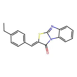 (2Z)-2-[(4-ethylphenyl)methylidene]-[1,3]thiazolo[3,2-a]benzimidazol-1-one structure
