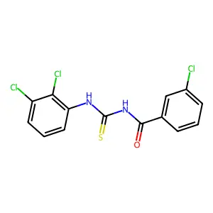 3-chloro-N-[(2,3-dichlorophenyl)carbamothioyl]benzamide structure