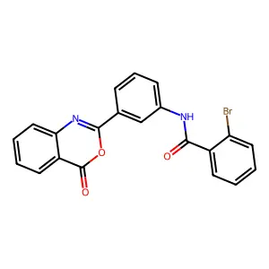 2-bromo-N-[3-(4-oxo-3,1-benzoxazin-2-yl)phenyl]benzamide structure
