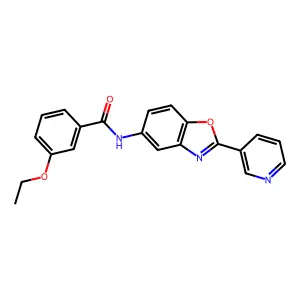 3-ethoxy-N-[2-(pyridin-3-yl)-1,3-benzoxazol-5-yl]benzamide structure