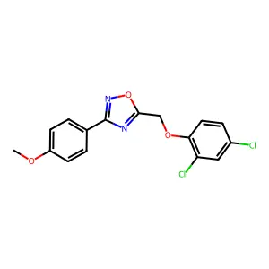 5-[(2,4-Dichlorophenoxy)methyl]-3-(4-methoxyphenyl)-1,2,4-oxadiazole structure