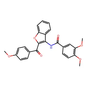 3,4-dimethoxy-N-[2-(4-methoxybenzoyl)-1-benzofuran-3-yl]benzamide structure