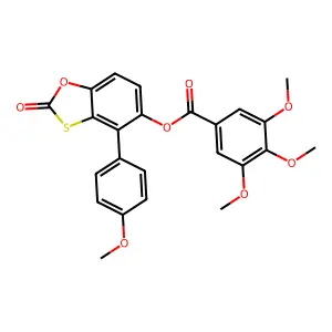 4-(4-Methoxyphenyl)-2-oxo-1,3-benzoxathiol-5-yl 3,4,5-trimethoxybenzoate structure