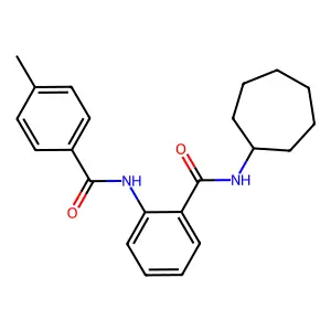 N-cycloheptyl-2-[(4-methylbenzoyl)amino]benzamide structure