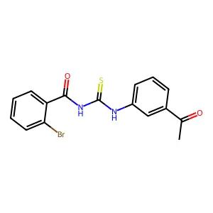 N-[(3-acetylphenyl)carbamothioyl]-2-bromobenzamide structure