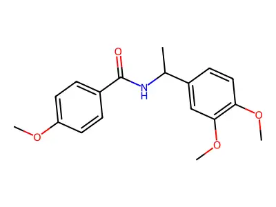 N-[1-(3,4-dimethoxyphenyl)ethyl]-4-methoxybenzamide structure