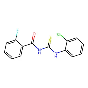 N-[(2-chlorophenyl)carbamothioyl]-2-fluorobenzamide structure