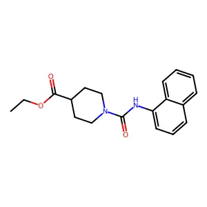 Ethyl 1-(naphthalen-1-ylcarbamoyl)piperidine-4-carboxylate structure