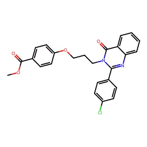 Methyl 4-[3-[2-(4-chlorophenyl)-4-oxoquinazolin-3-yl]propoxy]benzoate structure
