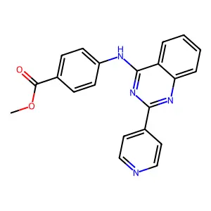 Methyl 4-[(2-pyridin-4-ylquinazolin-4-yl)amino]benzoate structure