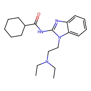 N-{1-[2-(diethylamino)ethyl]-1H-benzimidazol-2-yl}cyclohexanecarboxamide structure