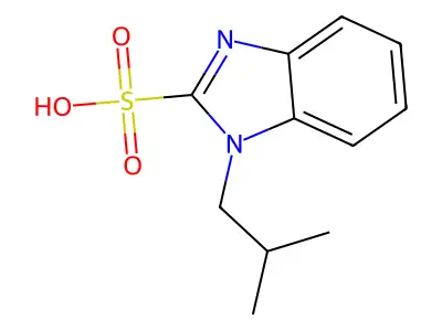 1-Isobutyl-1H-benzimidazole-2-sulfonic acid structure