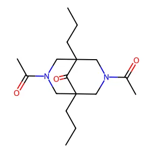 3,7-Diacetyl-1,5-dipropyl-3,7-diazabicyclo[3.3.1]nonan-9-one structure