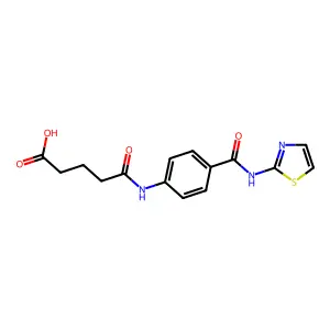 5-Oxo-5-((4-(thiazol-2-ylcarbamoyl)phenyl)amino)pentanoic acid structure