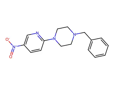 1-Benzyl-4-(5-nitropyridin-2-yl)piperazine structure