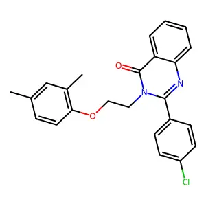 2-(4-Chlorophenyl)-3-[2-(2,4-dimethylphenoxy)ethyl]quinazolin-4-one structure