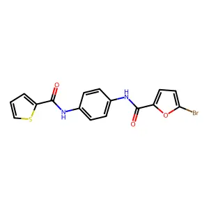 5-bromo-N-{4-[(2-thienylcarbonyl)amino]phenyl}-2-furamide structure