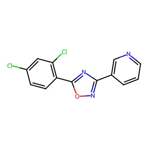 3-[5-(2,4-Dichlorophenyl)-1,2,4-oxadiazol-3-yl]pyridine structure