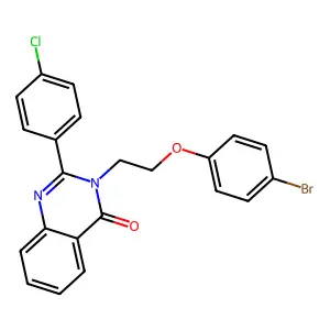 3-[2-(4-Bromophenoxy)ethyl]-2-(4-chlorophenyl)quinazolin-4-one structure